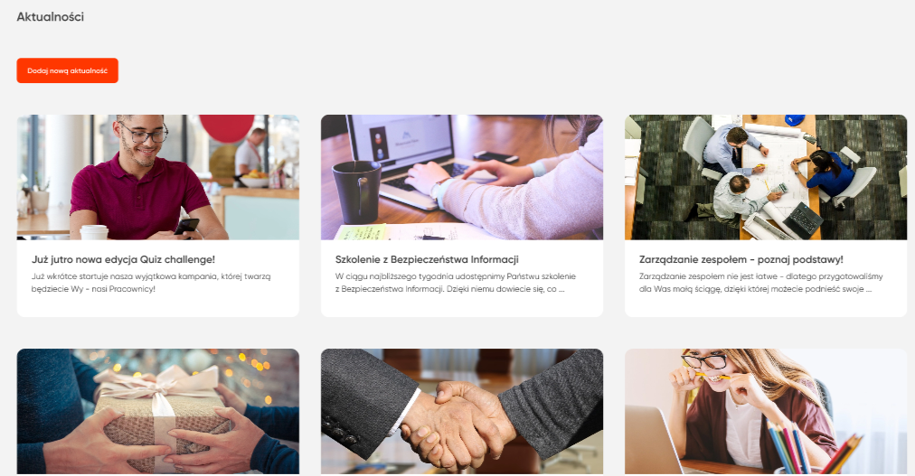 Portal pracowniczy - Aktualności